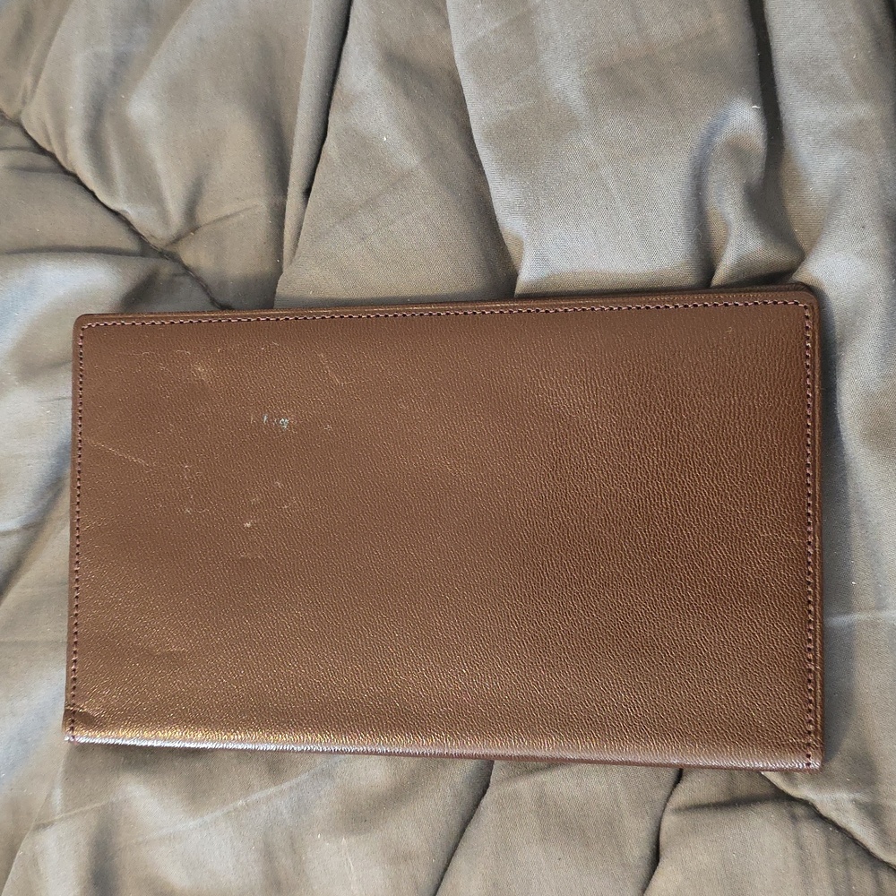 CROSS BROWN LEATHER CHECKBOOK COVER
